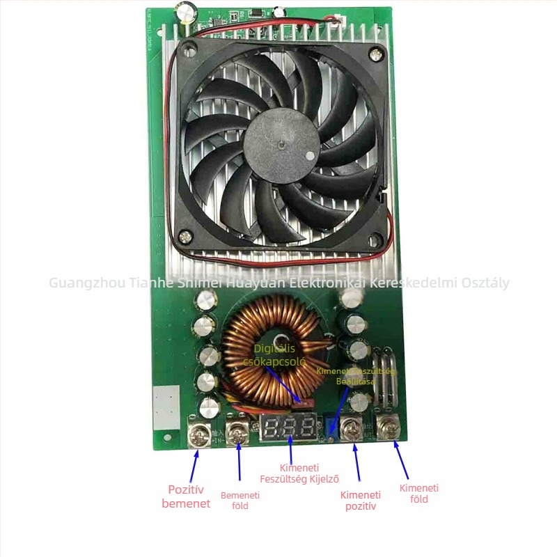 DC-DC buck modul 1500W, bemenet 25-90V, kimenet 2.5-60V, 50A, autóhálózati tápegység