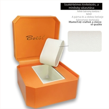 PU bőr óradoboz, kézzel készített, két szintű kivitel, ékszer- és ajándékcsomagolásra szánt készlet