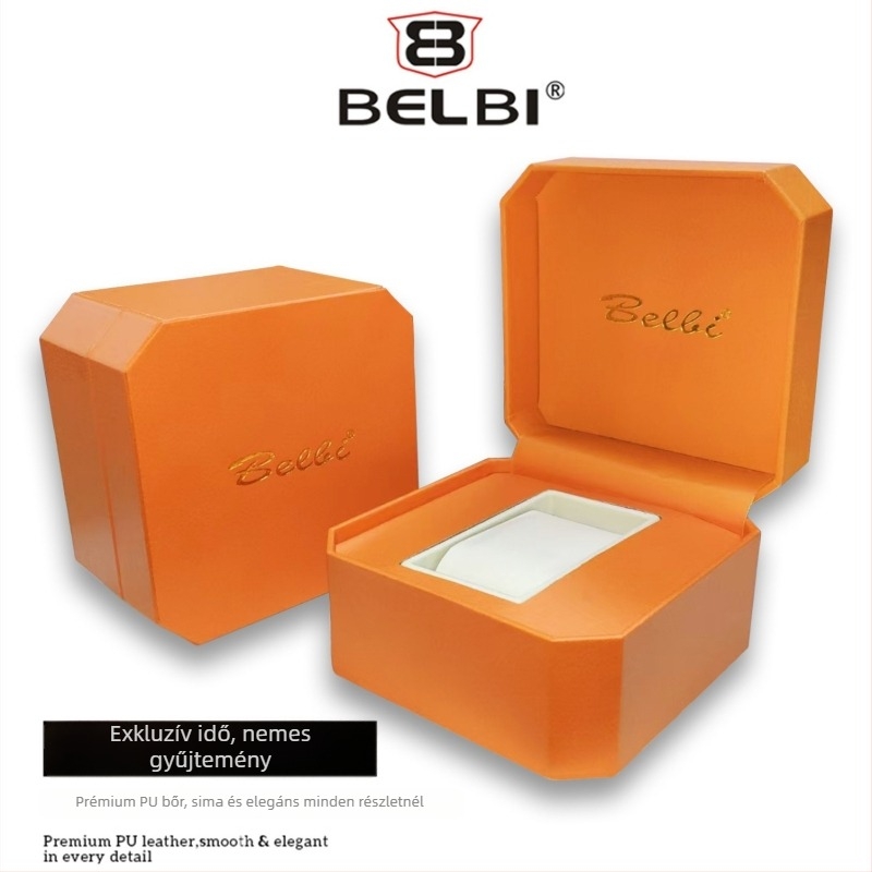 PU bőr óradoboz, kézzel készített, két szintű kivitel, ékszer- és ajándékcsomagolásra szánt készlet