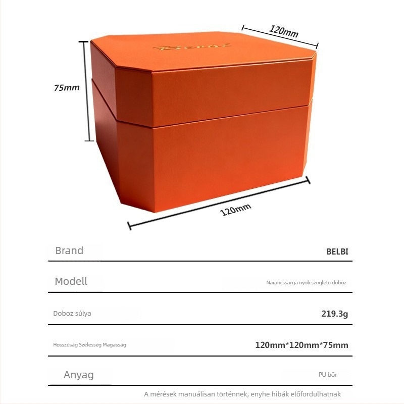 PU bőr óradoboz, kézzel készített, két szintű kivitel, ékszer- és ajándékcsomagolásra szánt készlet