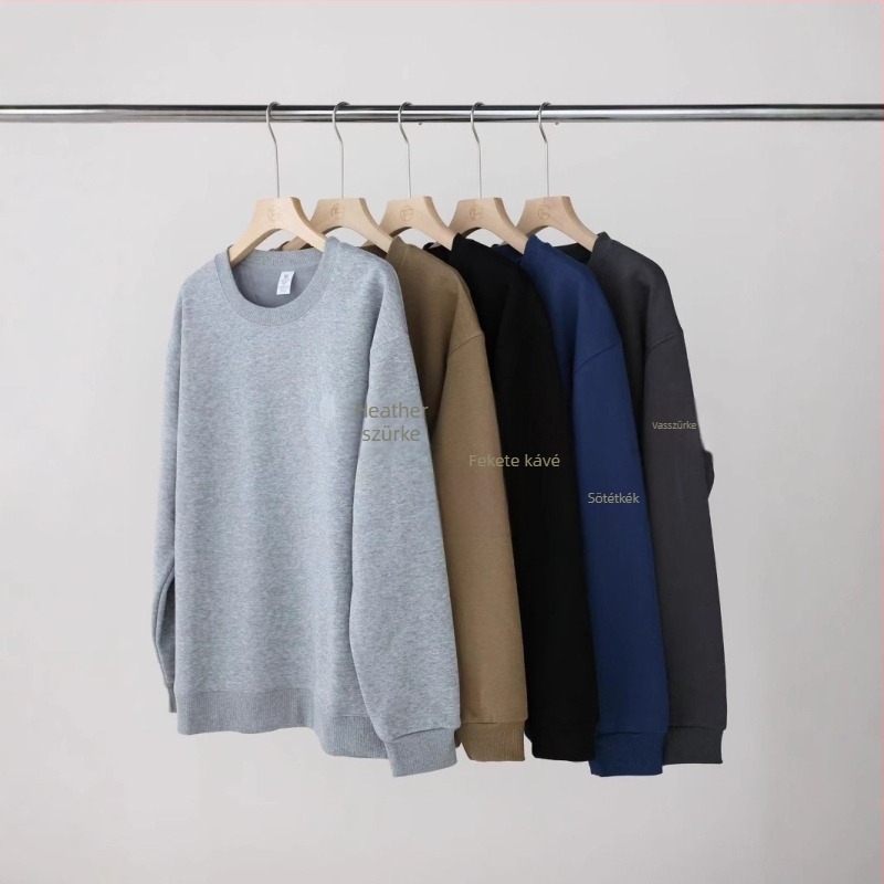 Uniszex pulóver tigrisfej broderiával, fleece bélés, vast, kerek nyakú, hosszú ujjú, laza szabású, új modell
