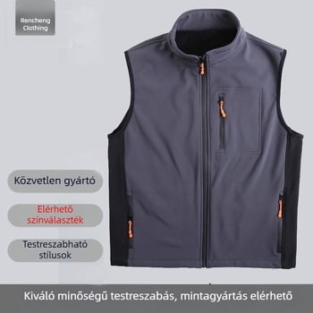 Személyre szabott vastag plüss reklámmellény munkaruházathoz logónyomtatással, őszi-téli stílus