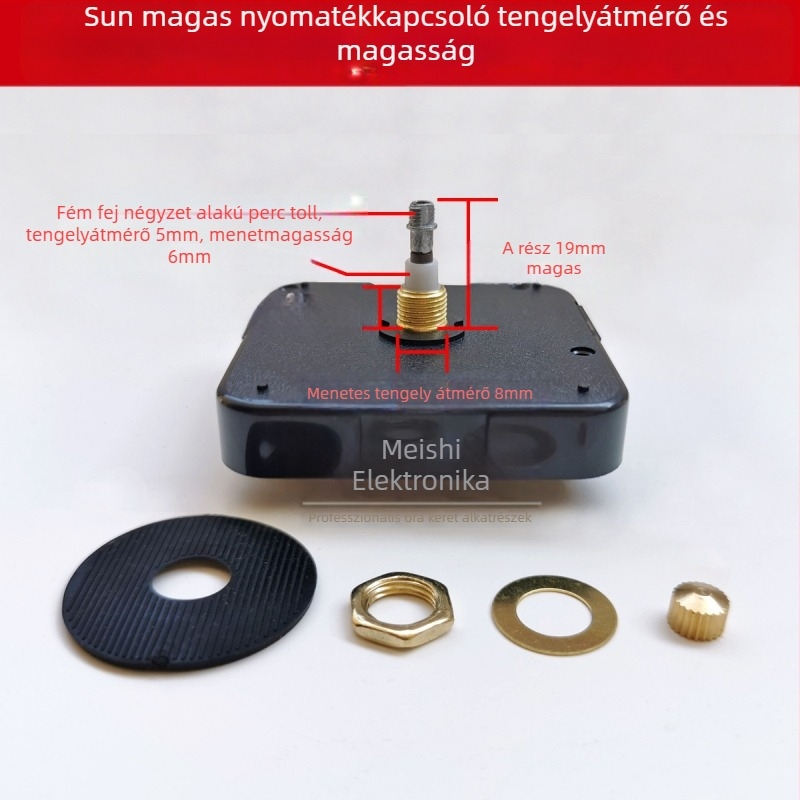 DIY kvarcos óra mechanizmus – Sun márka, ABS ház, 500 darabos csomag, 3D falióra mag (kvarc mozgás, ABS ház, Sun márka, 500 darab)