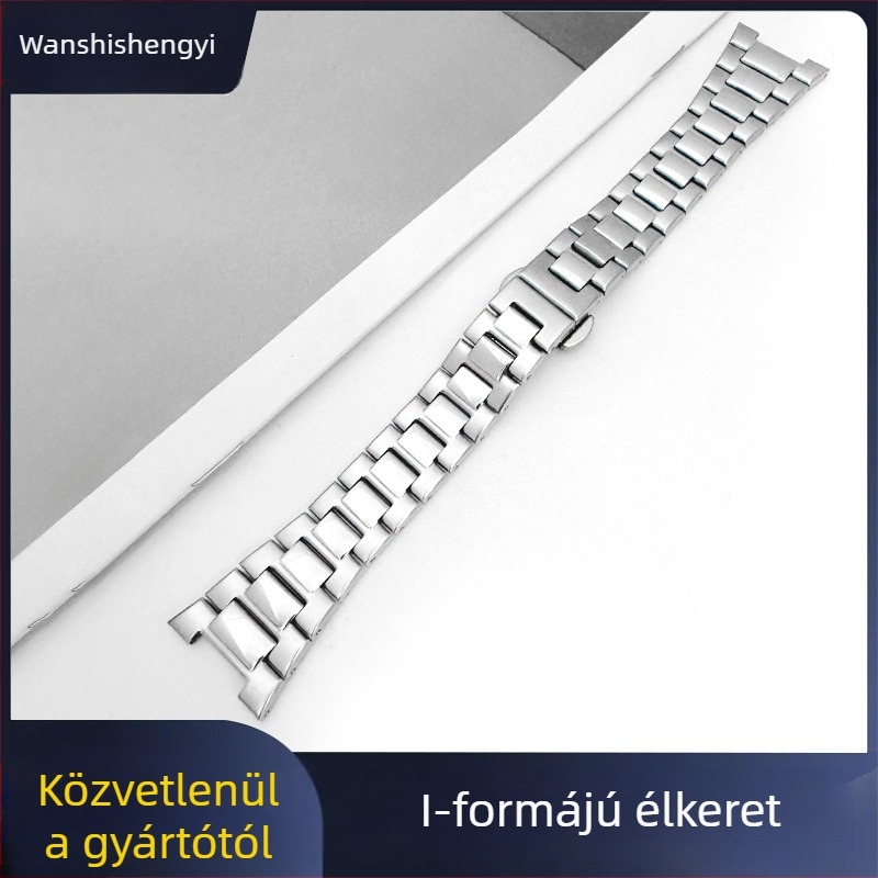 Rozsdamentes acél karóraszíj pillangócsattal, él I-formájú, sokoldalú minimalist stílus