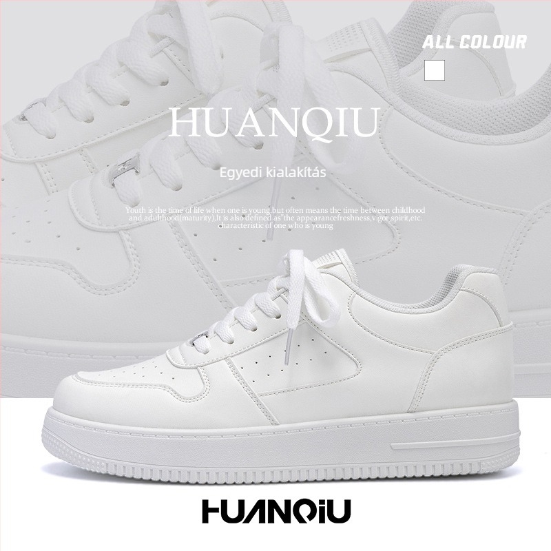 Magasságot növelő sneakers uniszex, műbőr felsőrész, plüss belső, fűzőzárás, injekciós formájú talp