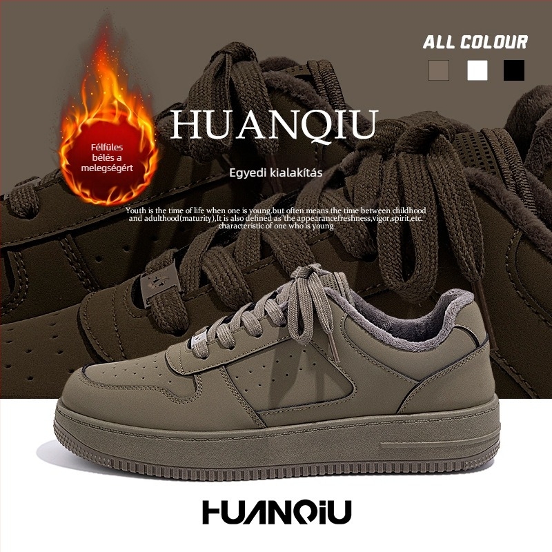 Magasságot növelő sneakers uniszex, műbőr felsőrész, plüss belső, fűzőzárás, injekciós formájú talp