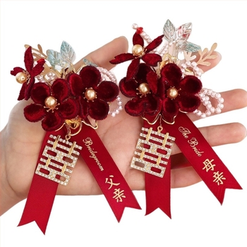 Esküvői corsage a menyasszony és a vőlegény, valamint a család részére — selyem virágok, Kuano márka, univerzális stílus, kivitelezés: Egyéb, import: Nem