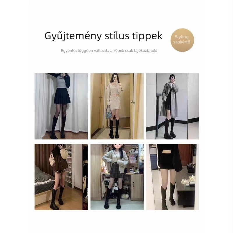 Női lovagcsizmák, magas szárú, felső rész: első réteg szarvasmarha bőrből, belső: műszőrme rövid, talpbetét: mikro szálas bőr, talp: gumi, zárás: hátul cipzár, téli, egyszínű