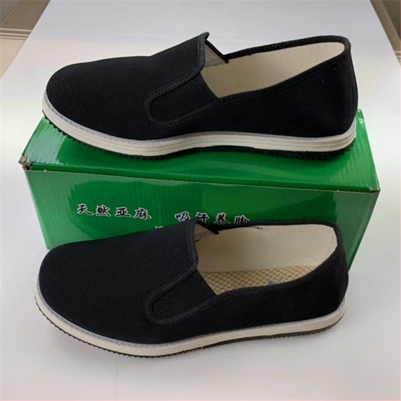 Lenvászon slip-on cipő elasztikus pánttal, vulkanizált talppal, lapos sarokkal – uniszex, tavasz-ősz