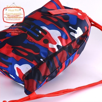 210D kamuflált poliészter húzózsinóros hátizsák, szitanyomás Bai Cheng