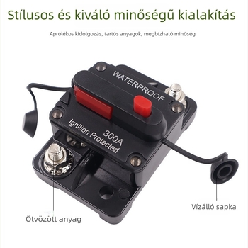 Autóhifi tápegység biztosítótartóval és megszakítóval, automatikus kapcsolóval, nagy teljesítményű