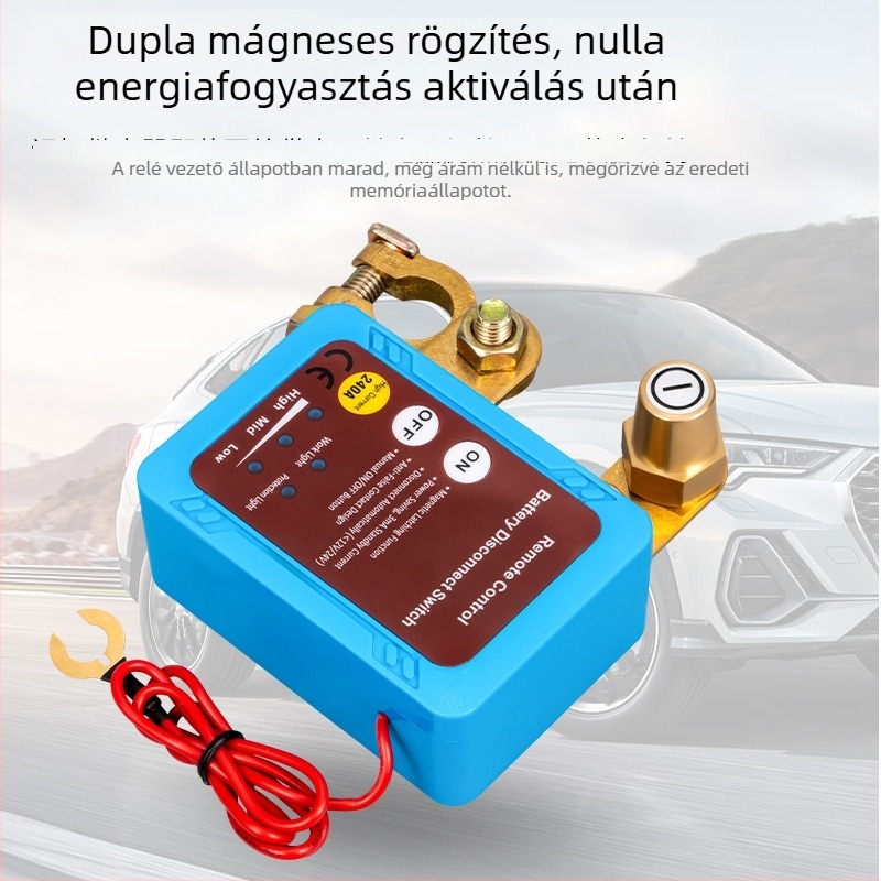 Qi ji 12/24V vezeték nélküli kapcsoló tiszta ezüst érintkezésekkel, generátorokhoz, áramtalanító funkció