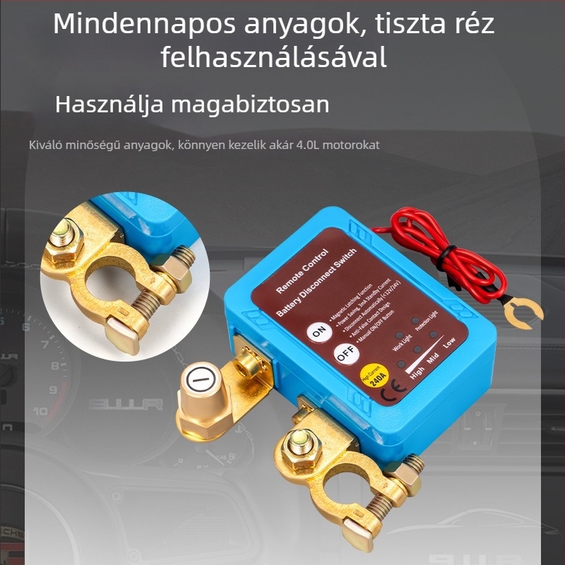 Qi ji 12/24V vezeték nélküli kapcsoló tiszta ezüst érintkezésekkel, generátorokhoz, áramtalanító funkció