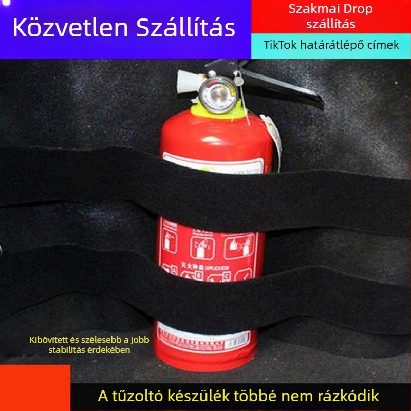 Autócsomagtartó-tűzoltó készülék rögzítő pánt Velcro-vel — Che Meida