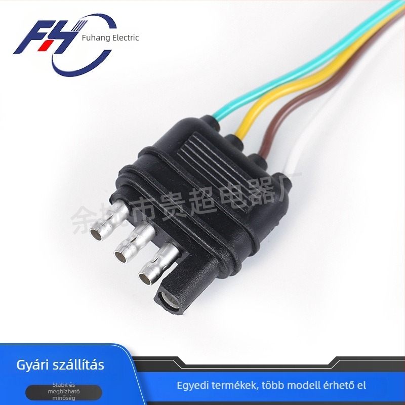 4-vezetékes autóvillamossági kábelköteg 1-2 csatlakozóval a lámpa tápellátásához