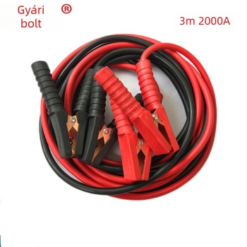 Autó akkumulátor indító kábel réz krokodil csipeszekkel, modell 3M, márka Comrade-in-arms