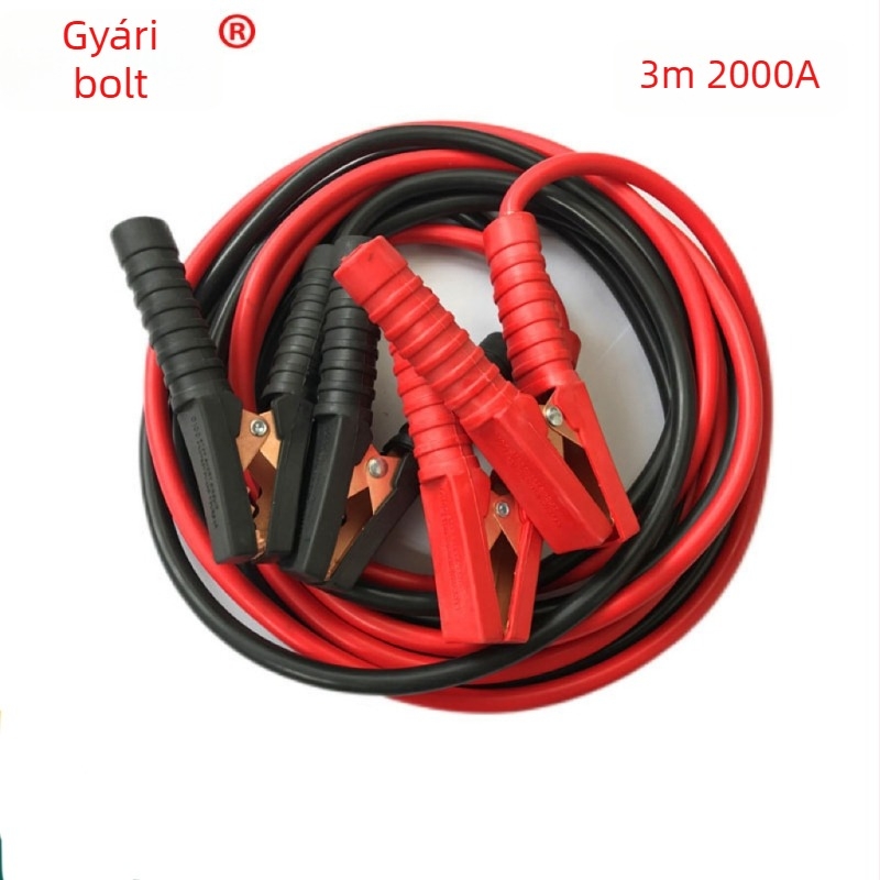 Autó akkumulátor indító kábel réz krokodil csipeszekkel, modell 3M, márka Comrade-in-arms