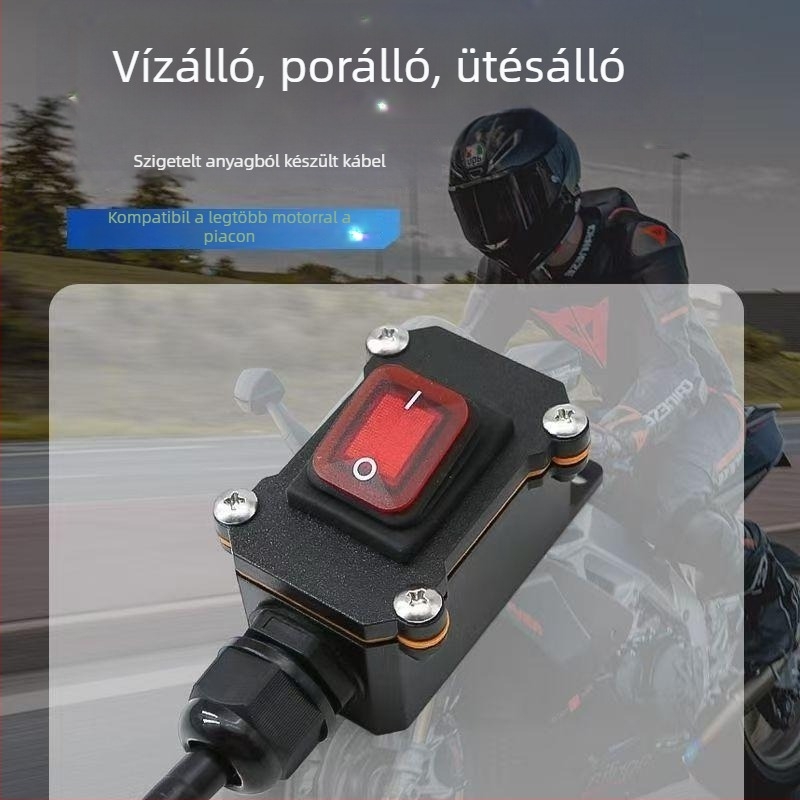 Akkumulátor-lekapcsoló, vízálló, egypólusú, kettőhengeres vízhűtésű motorkerékpárokhoz
