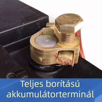 Akkumulátor-kapocs tiszta rézből, vastagított kivitelben, autókhoz és teherautókhoz