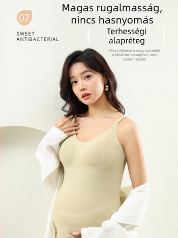 Szoptatós topp vállpántos, kismama- és szülés utáni viseletre, Nylon–poliszter keverék, Geometriai minta, Gyűrött textúra, Tavasz–Nyár 2025