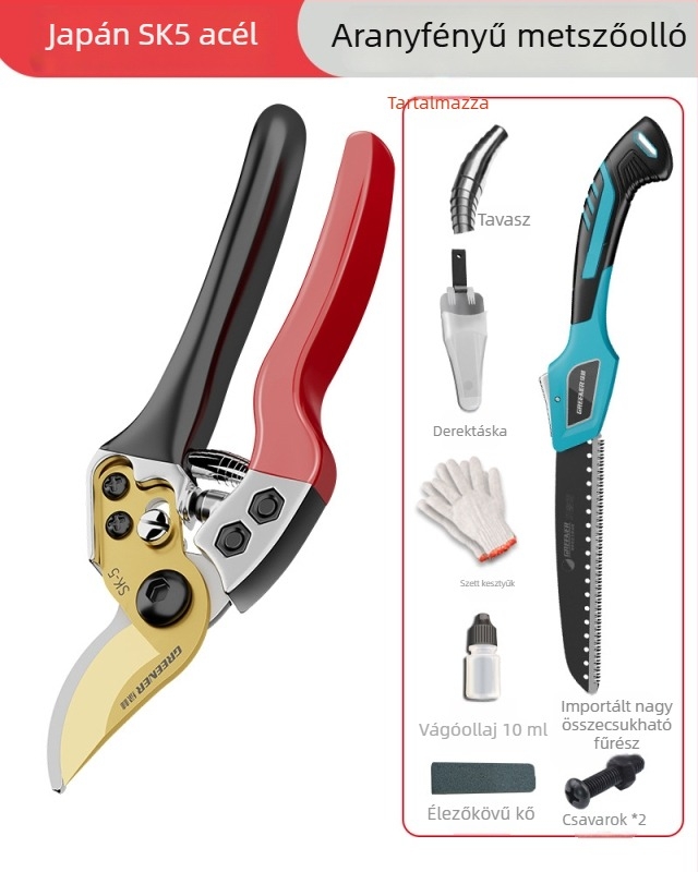SK5-ös acél gyümölcsfa metszőolló – kertre használható