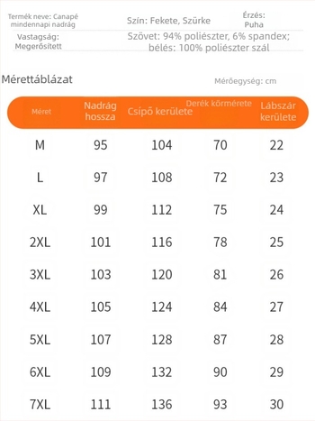 Férfi egyenes szabású sportnadrág, báránygyapjú bélés, Ori velvet anyag, 360 g, 96% poliészter 4% elasztán, mikroelasztikusság, középmagas derék
