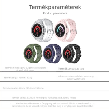 Átlátszó sportos szíj a Samsung Galaxy Watch5 Prohoz, 45 mm