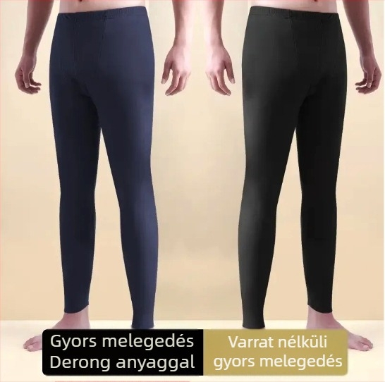 Férfi melegítő nadrág fleece béléssel, kétoldalas plüss bélés