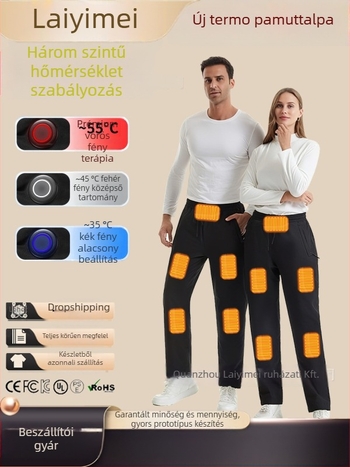 Egyenes szárú téli nadrág poliészter rostból készült szövetből, poliészter bélés és töltőanyag, középmagas derék, sportos és szabadidős stílus