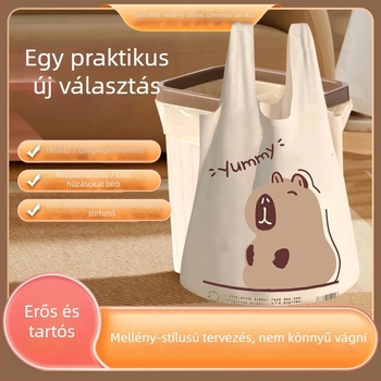 Háztartási szemeteszsákok karikatúra kapibara mintával, nagy kapacitás, nyomtatott logó, egyedi méret választható
