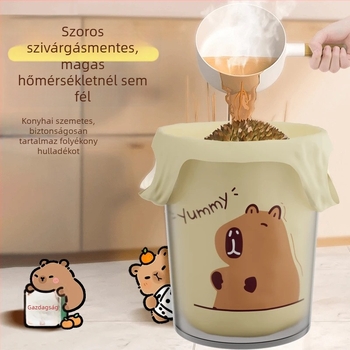 Háztartási szemeteszsákok karikatúra kapibara mintával, nagy kapacitás, nyomtatott logó, egyedi méret választható