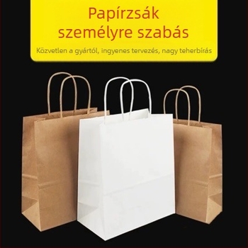 Kraft papírból készült ajándéktáska Mooncake Mid-Autumn számára, kiszállításra szánt csomagolás egyedi nyomtatással, ideális Újév ajándéknak