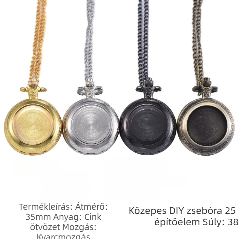 DIY fotózsebóra kvarc mechanizmus, logó nyomtatás, személyre szabás