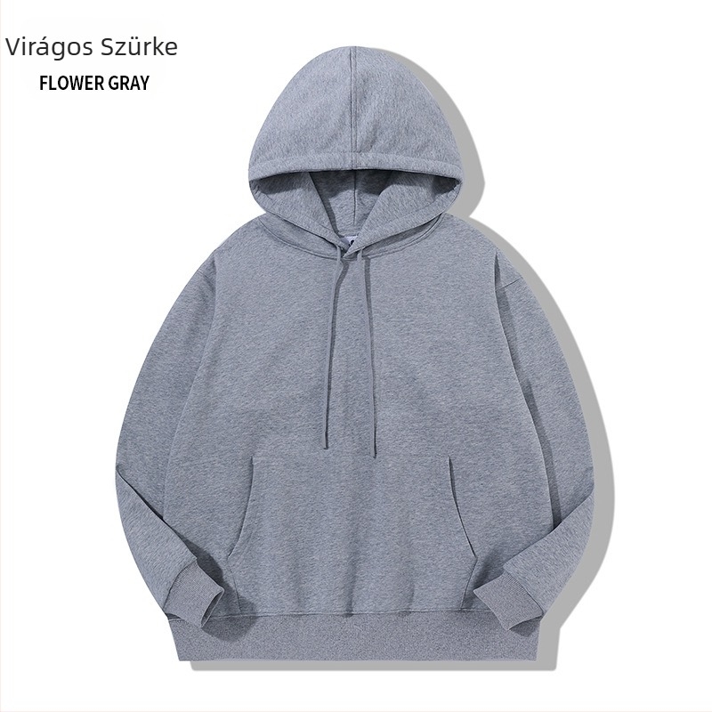 Férfi oversized kapucnis pulóver, laza szabás, terry pamut, európai méret