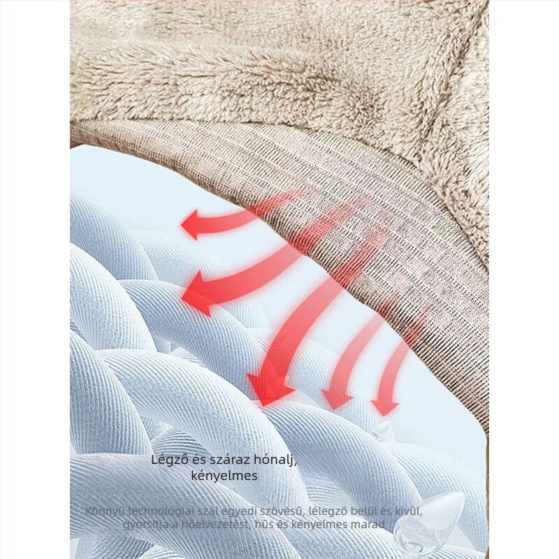 Téli uniszex polárdzseki és nadrág szett cipzárral, könnyű, belső dupla velúr bélés