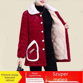 Női pamut-tömött kabát fleece béléssel, chenille anyag, töltet: mesterséges selyem-pamut, gallér: polo, hossz: ultra rövid (≤40 cm), ujj nélküli