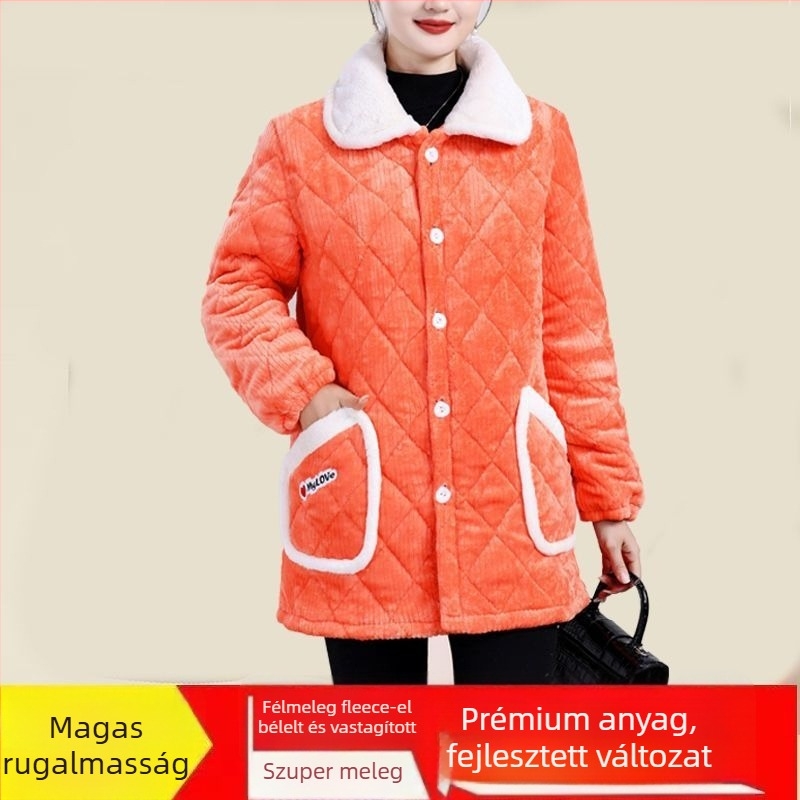 Női pamut-tömött kabát fleece béléssel, chenille anyag, töltet: mesterséges selyem-pamut, gallér: polo, hossz: ultra rövid (≤40 cm), ujj nélküli