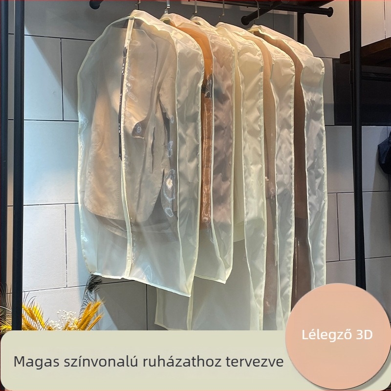 Bella háromdimenziós lélegző porvédő huzat Mink kabátokhoz — kiváló minőségű ruhatartó táska akasztóval