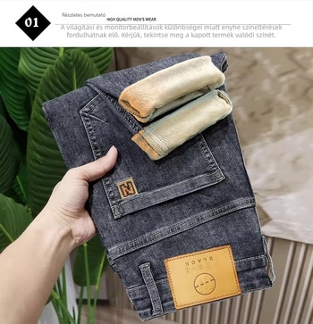 Pamut denim farmer nadrág, egyenes szabás, középmagas derék, cipzáras zárás, 9 pontos hossz, tavaszi mindennapi viselet