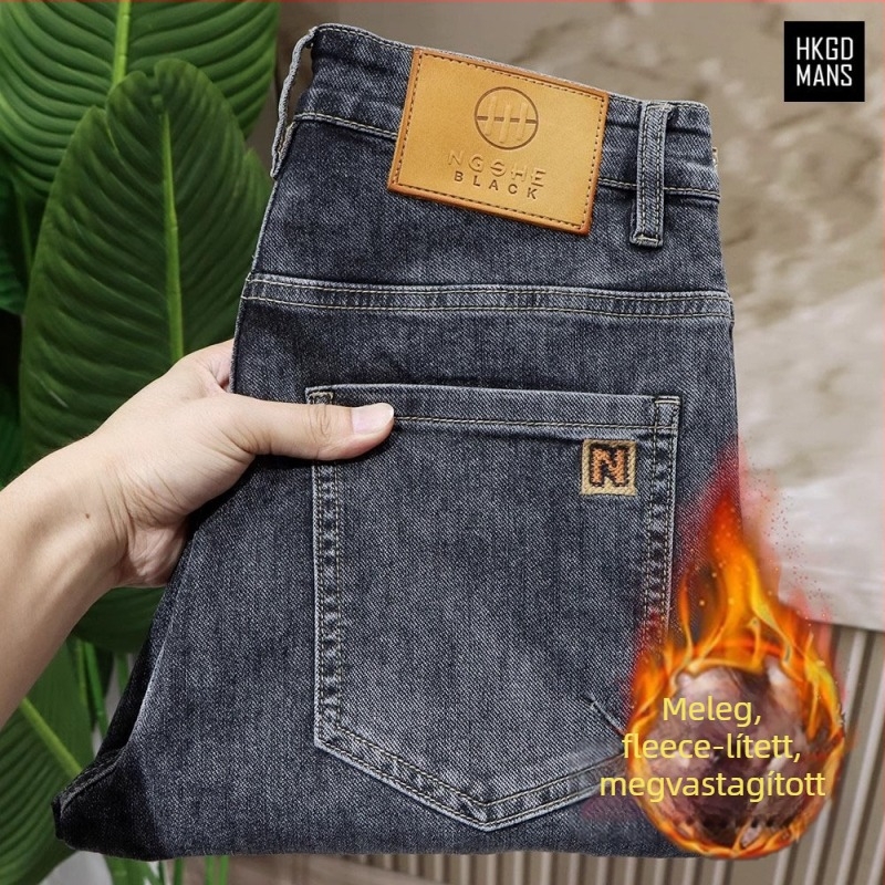 Pamut denim farmer nadrág, egyenes szabás, középmagas derék, cipzáras zárás, 9 pontos hossz, tavaszi mindennapi viselet