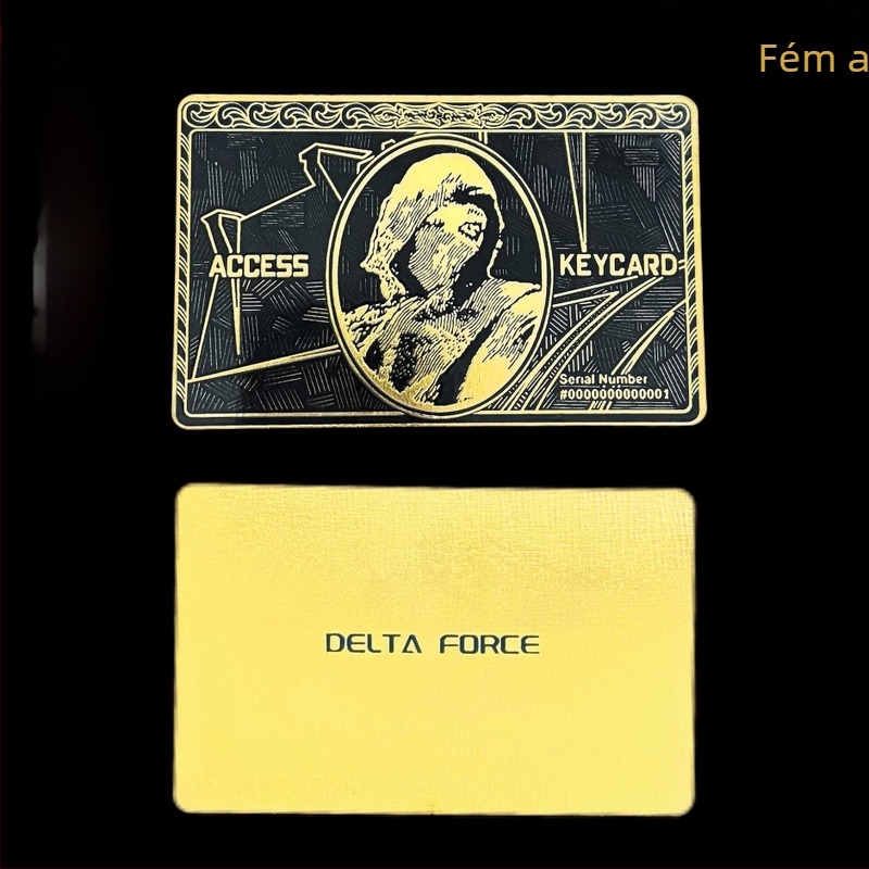 Delta Force játékkiegészítők: ötvözetes szobakártya, Saiyid fekete fémlap és játékindító kártya