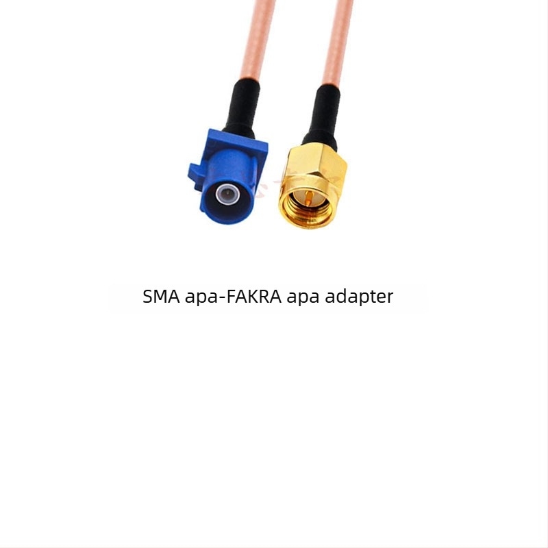 GPS antenna RG316 meghosszabbító kábel, kék, Fakra–SMA átvezető kábel Type-C–SMA, férfi és női csatlakozók