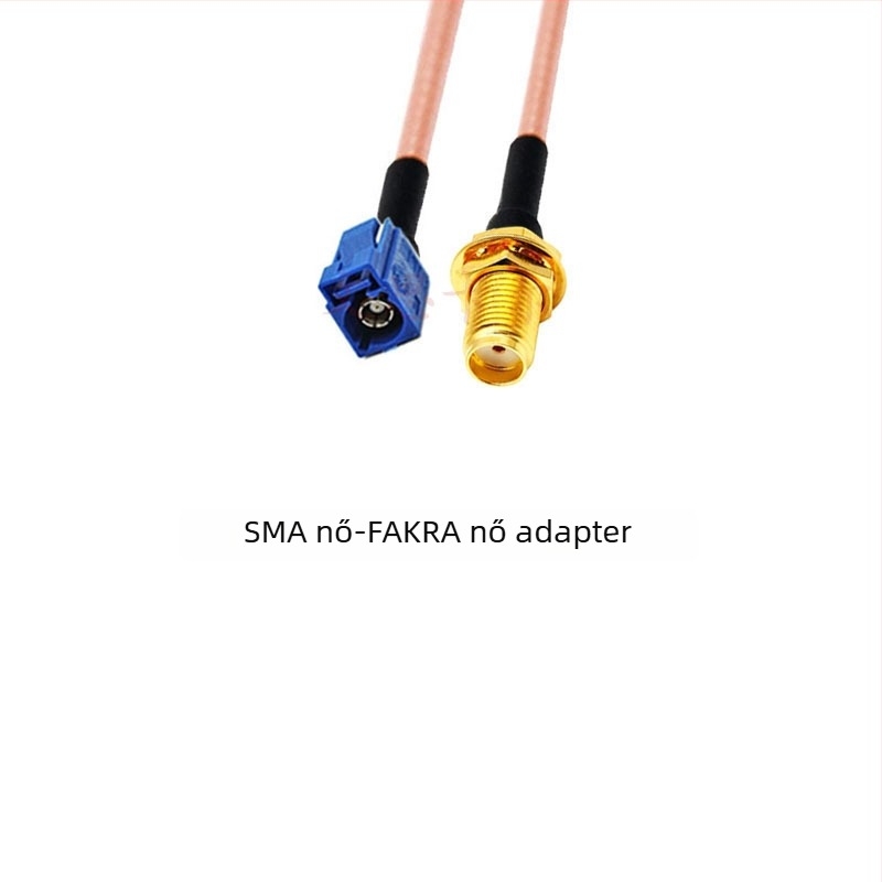 GPS antenna RG316 meghosszabbító kábel, kék, Fakra–SMA átvezető kábel Type-C–SMA, férfi és női csatlakozók