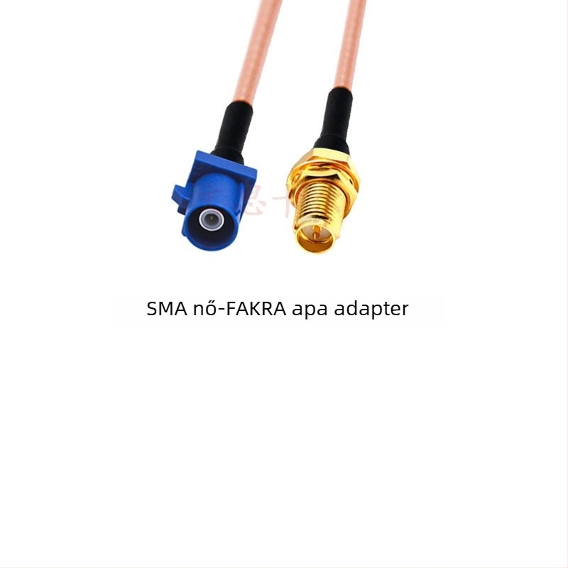 GPS antenna RG316 meghosszabbító kábel, kék, Fakra–SMA átvezető kábel Type-C–SMA, férfi és női csatlakozók