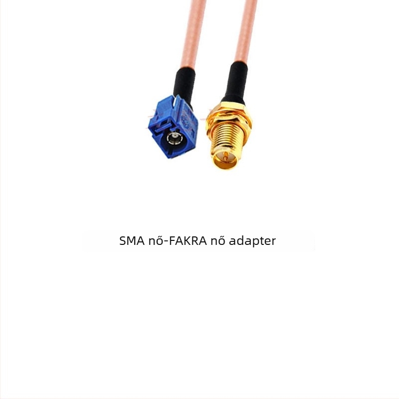 GPS antenna RG316 meghosszabbító kábel, kék, Fakra–SMA átvezető kábel Type-C–SMA, férfi és női csatlakozók