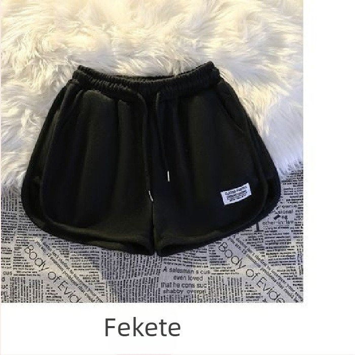 Minnie női pamut rövidnadrág, könnyű, magas derekú, széles szárú, lazább fazonú