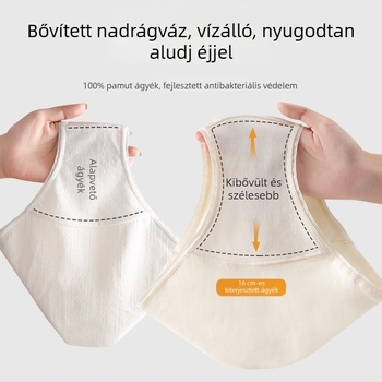 Női pamut középmagasságú alsónemű, egyszínű, 95–100% pamut, antibakteriális és lélegző, pamut bélés a területnél.