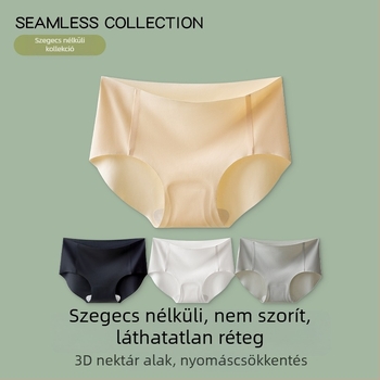 Női seamless középmagas derekú alsónemű, 3D csípőemelés, nylon anyag (80–90%), belső viszkóz tömés a szemérem részen, egyszínű