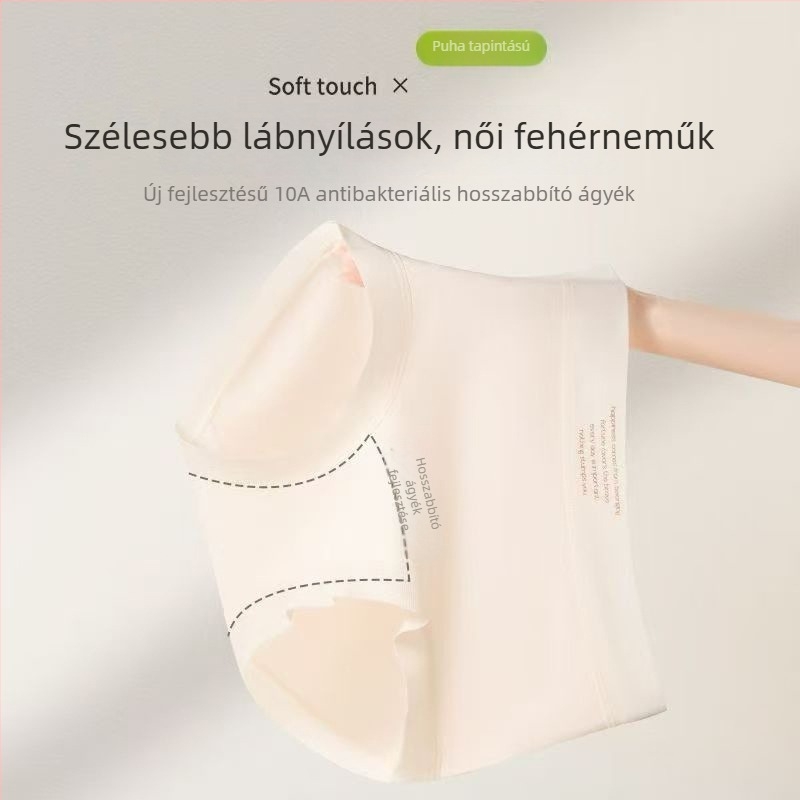 Női pamut boxerbrief — antibakteriális, lélegző, középmagas derék, kötött