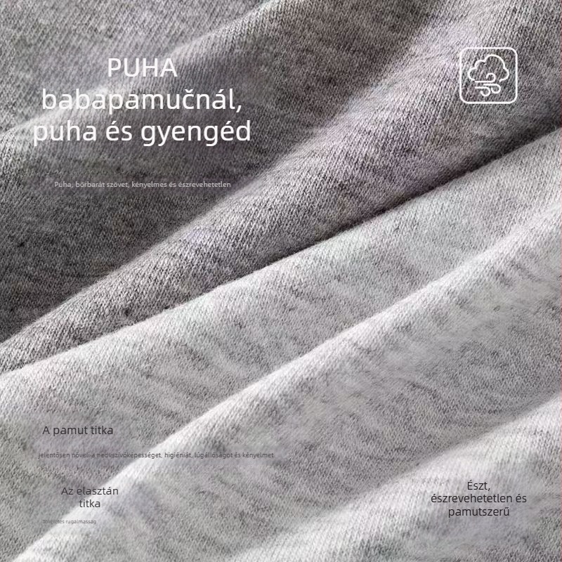 Női pamut boxerbrief — antibakteriális, lélegző, középmagas derék, kötött